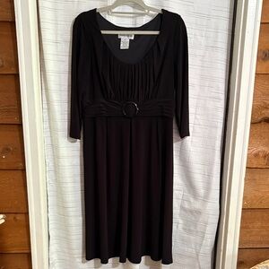 Danny & Nicole Black Long Sleeve Dress